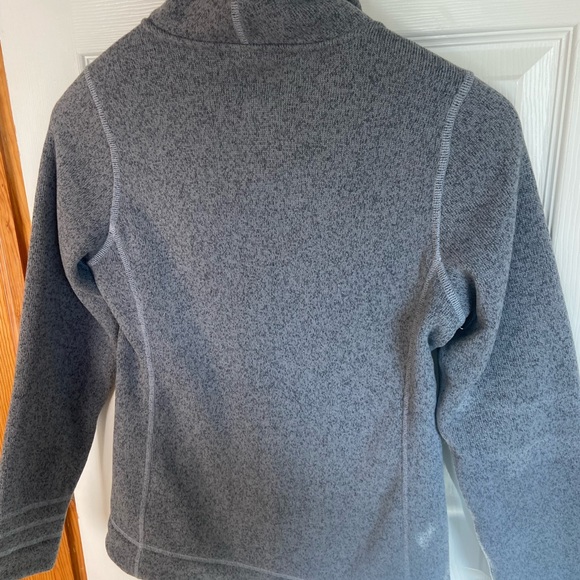 The North Face Women’s Fleece Jacket Small Gray Full Zip Recycled w/ Logo - Picture 2 of 9